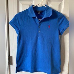 Girl’s Polo Ralph Lauren Classic Fit Blue Polo Shirt Size L/G 12-14